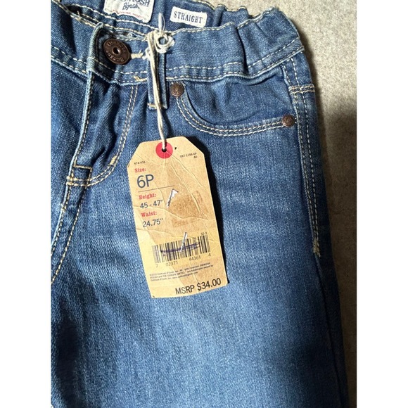 Little Girls Size 6P OshKosh B'Gosh Straight Jeans Adjustable Waist NWT - Picture 2 of 4